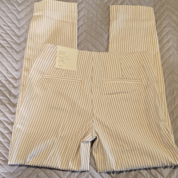 a new day Cream Striped Cropped Pants - Picture 4 of 5